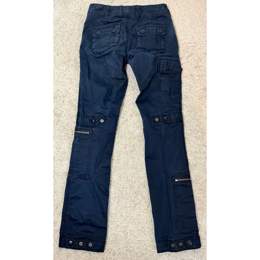 Vintage Ralph Lauren Rugby Women's Slim‎ Fit Cargo Parachute Pants Size 2 Black - Picture 14 of 16